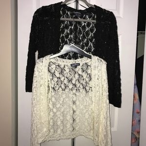 NWOT Bundle of 2 Lace Knit Cardigans